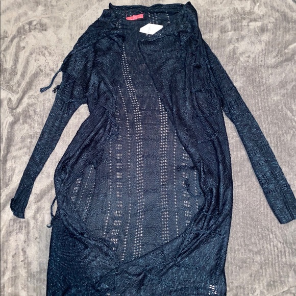 Long Dark Navy Blue Cardigan - Picture 1 of 1